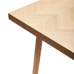 Table à manger motif chevrons en bois  200x100 PAMILA