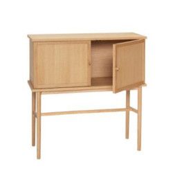 Console 2 portes vintage en bois clair DAISHA