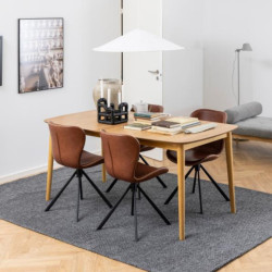 Lot de 2 chaises moderne en simili ATILDA