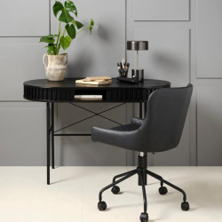 Bureau en bois de couleur noir 60x120 cm CHERKI