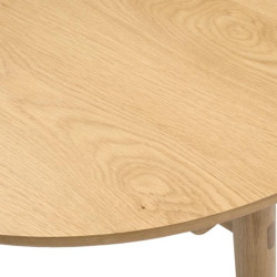 Table en bois ovale de couleur naturel 100x190cm HANAH