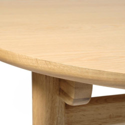 Table en bois ovale de couleur naturel 100x190cm HANAH