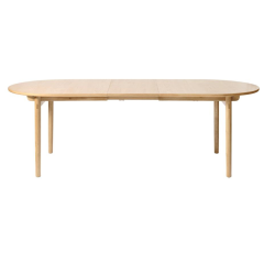 Table en bois ovale de couleur naturel 100x190cm HANAH