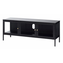 Meuble TV 52x131cm de couleur noir BENZEMA