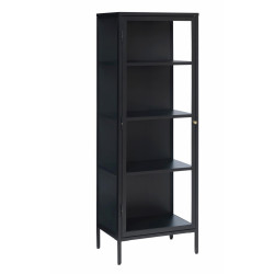 Armoire en hauteur une porte 160cm noire HALBA