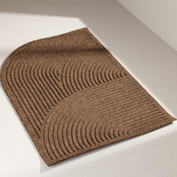 Tapis en tissu marron VETYO