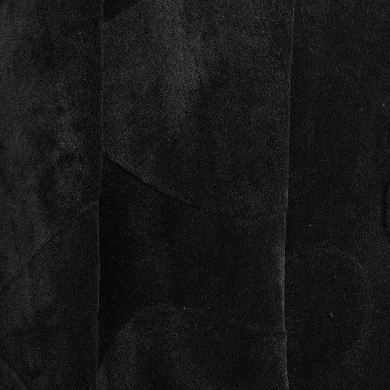 Tapis en tissu noir ovale HAINO