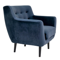 Fauteuil Design en velours-CORALINE