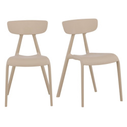 Lot de 2 chaises en plastique durable URSHA - 2 coloris