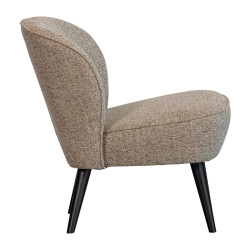 Fauteuil en tissu beige TIMA