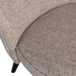 Fauteuil en tissu beige TIMA