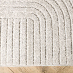 Tapis avec forme géométrique blanc 230x160cm VIMTA