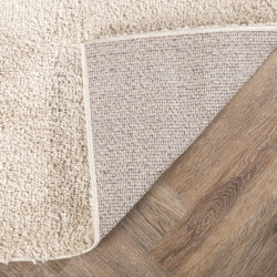 Tapis en tissu beige OPLA