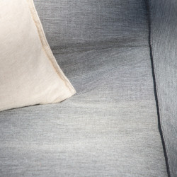 Fauteuil d'extérieur pouf en tissu gris DANGO