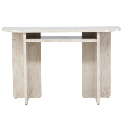 Console contemporaine effet marbre beige ALESO