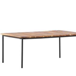 Table basse d'extérieur en bois et métal PENNA