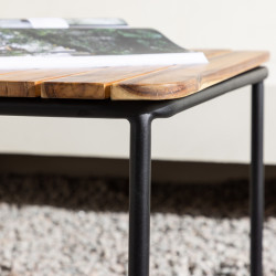 Table basse d'extérieur en bois et métal PENNA