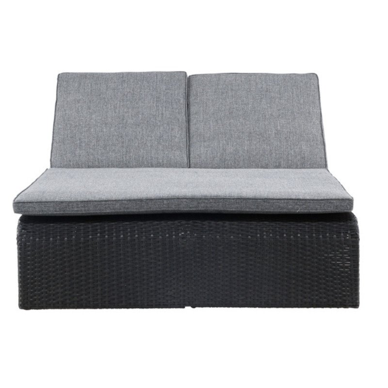 Transat 2 personnes avec coussin gris LONTO