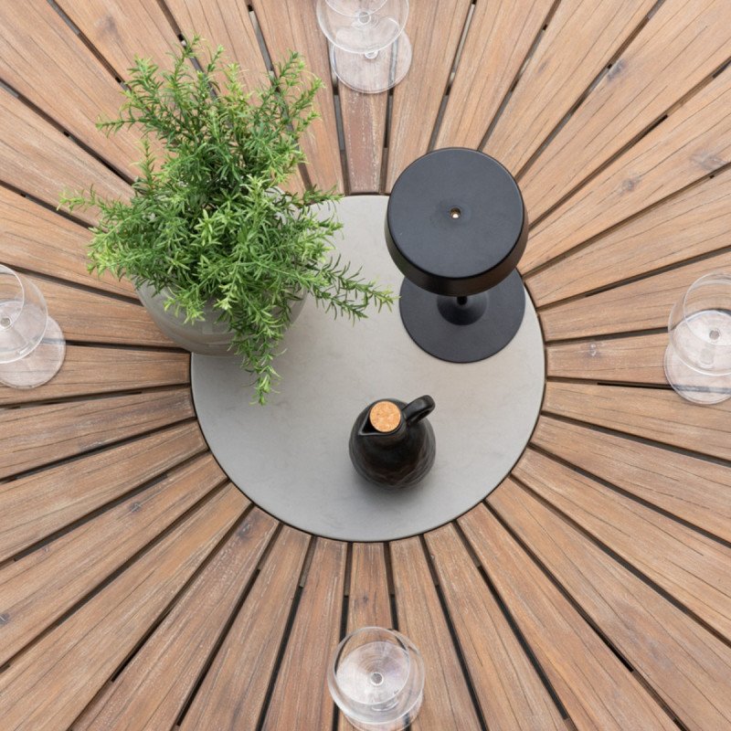 Table de jardin ronde en bois ACYA