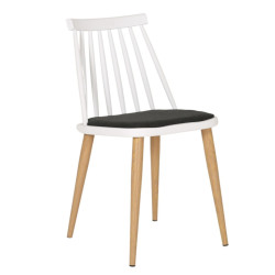 Chaise design nordique avec coussin pas chère - 2 couleurs en stock