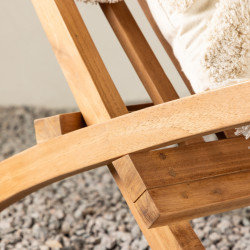 Fauteuil d'extérieur en bois KEMIA