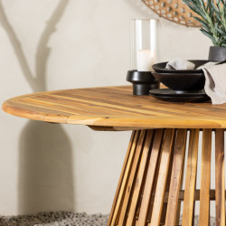 Table d'extérieur ronde en bois TUCA