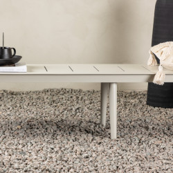 Banc extérieur en métal beige BENCHA