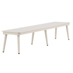 Banc extérieur en métal beige BENCHA