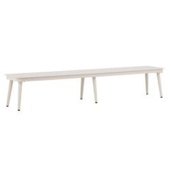 Banc extérieur en métal beige BENCHA