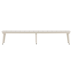 Banc extérieur en métal beige BENCHA