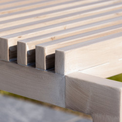 Banc extérieur en métal beige ATHLA