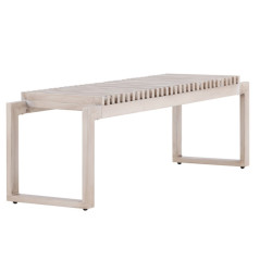 Banc extérieur en métal beige ATHLA