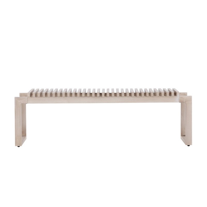 Banc extérieur en métal beige ATHLA