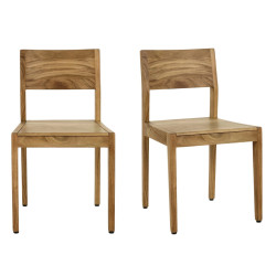 Lot de 2 chaises en bois TALO