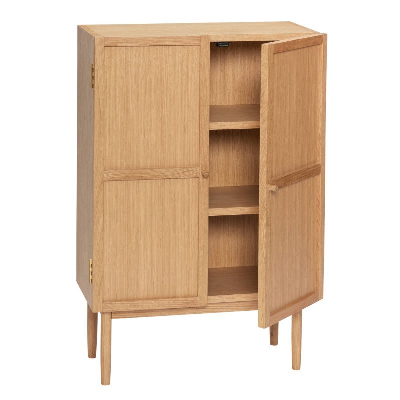 Buffet bas 2 portes en bois clair ALESSIO