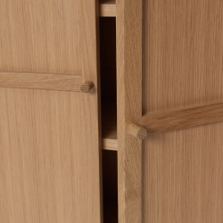 Buffet bas 2 portes en bois clair ALESSIO