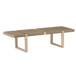 Banc effet bois et corde 140cm - Top qualité