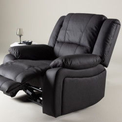 Fauteuil relax noir SINGA