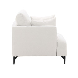 Fauteuil en tissu beige moderne SANAF