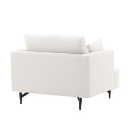 Fauteuil en tissu beige moderne SANAF