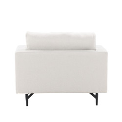 Fauteuil en tissu beige moderne SANAF