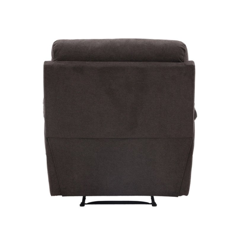 Fauteuil relax moderne en tissu marron TARO