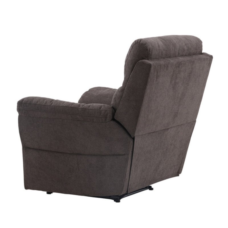 Fauteuil relax moderne en tissu marron TARO