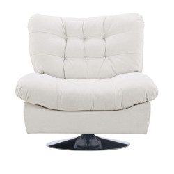 Fauteuil en tissu blanc moderne FLOY