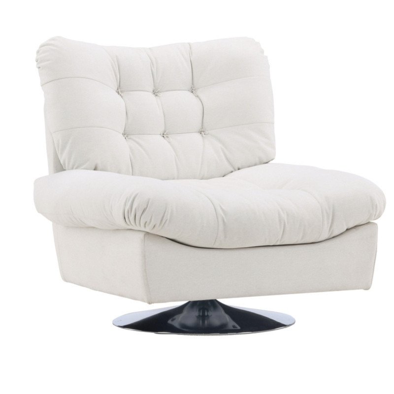 Fauteuil en tissu blanc moderne FLOY