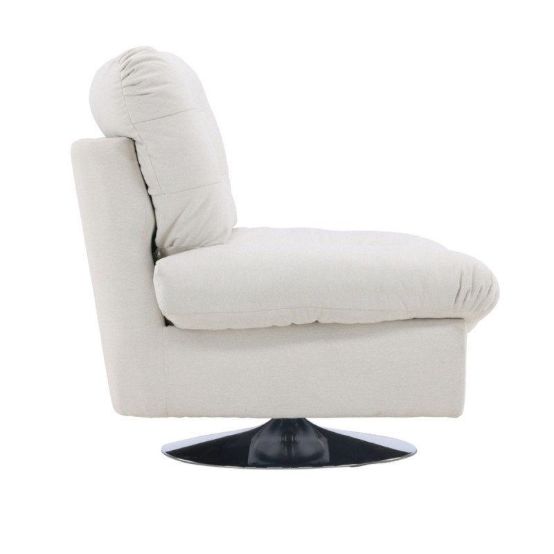 Fauteuil en tissu blanc moderne FLOY