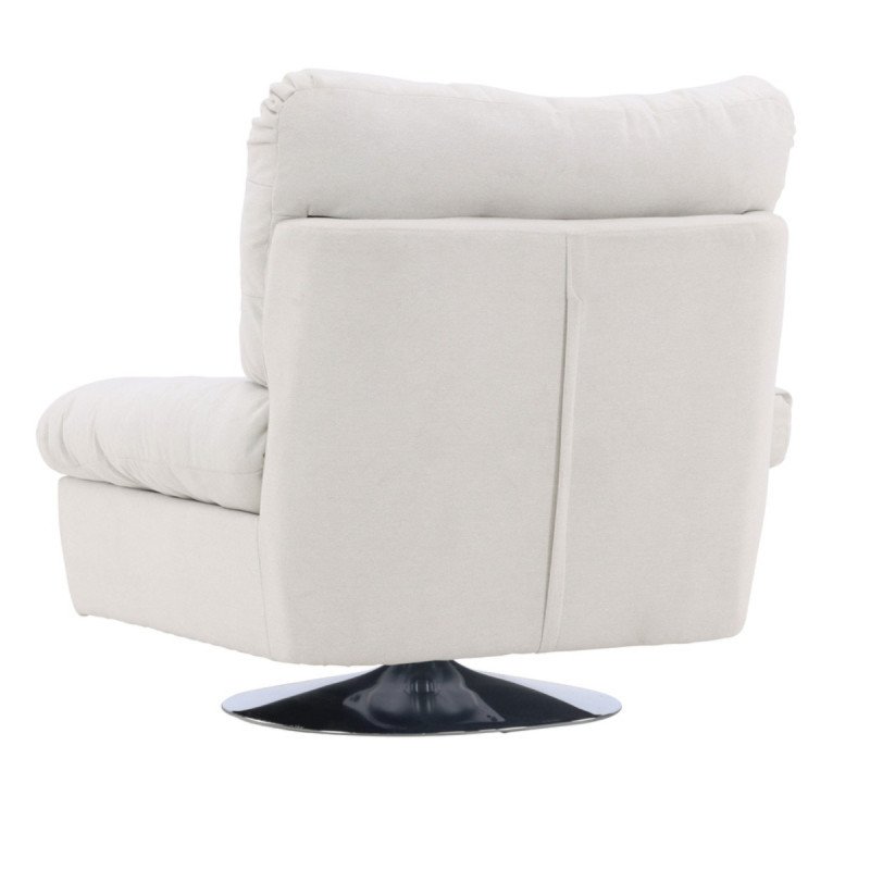 Fauteuil en tissu blanc moderne FLOY