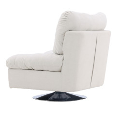 Fauteuil en tissu blanc moderne FLOY