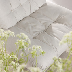 Fauteuil en tissu blanc moderne FLOY