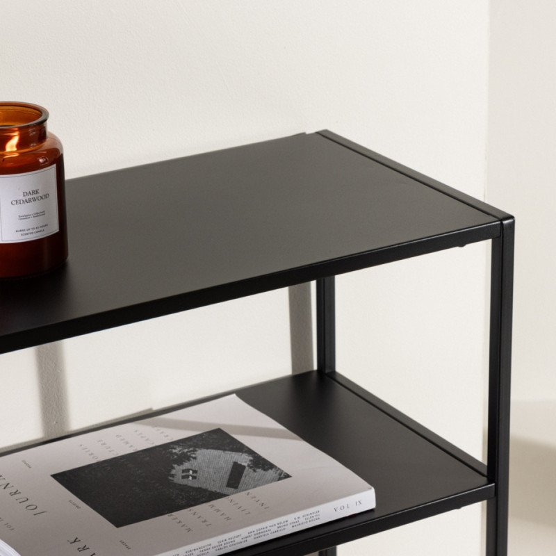 Table d'appoint en acier noir ARIAH